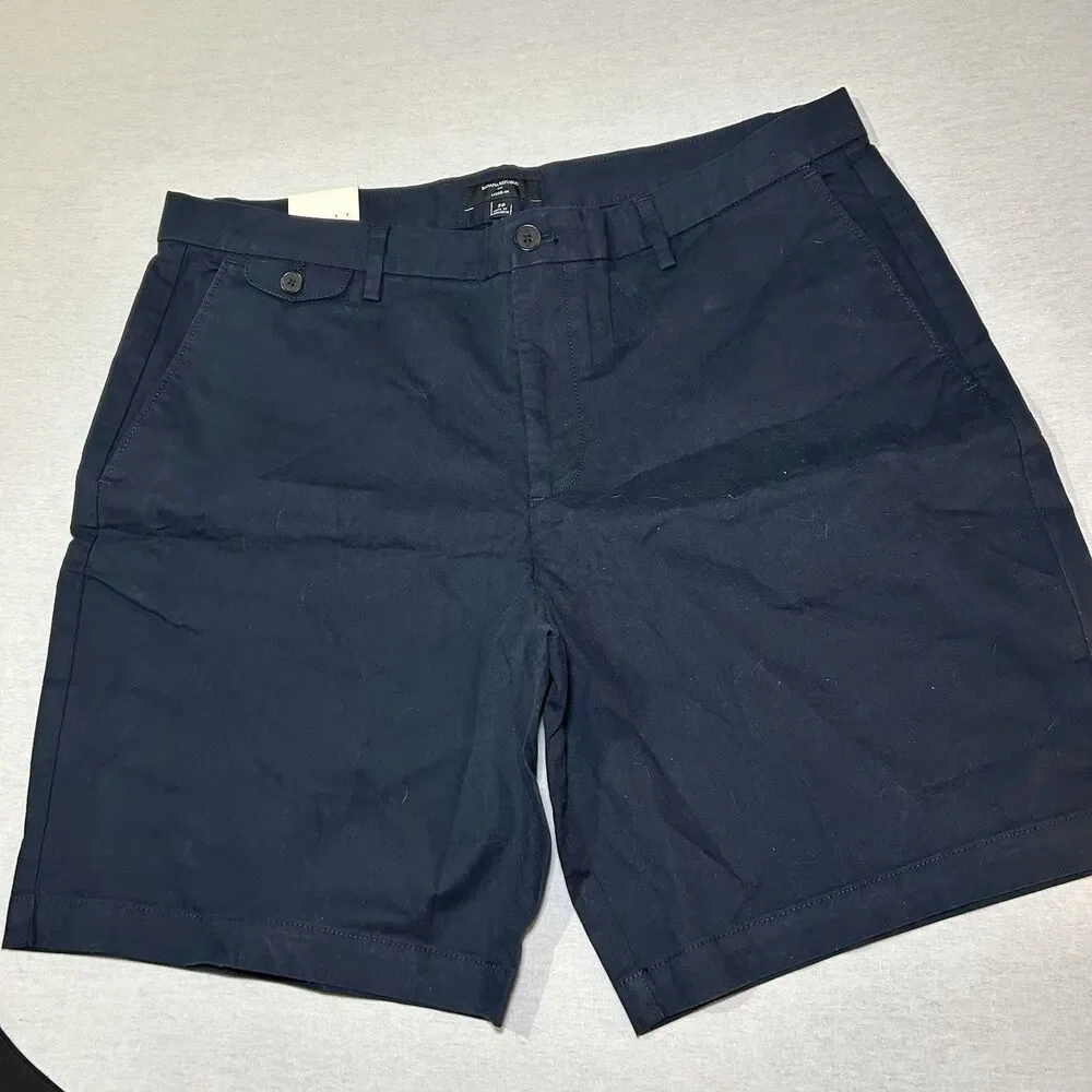 NWT Banana Republic Lived-In Chino Shorts in navy blue sz 38